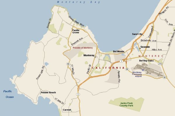 Map of the Monterey Peninsula
