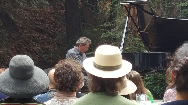 Philip Glass Plays at Concert Program of His Etudes at Henry Miller Library in Big Sur